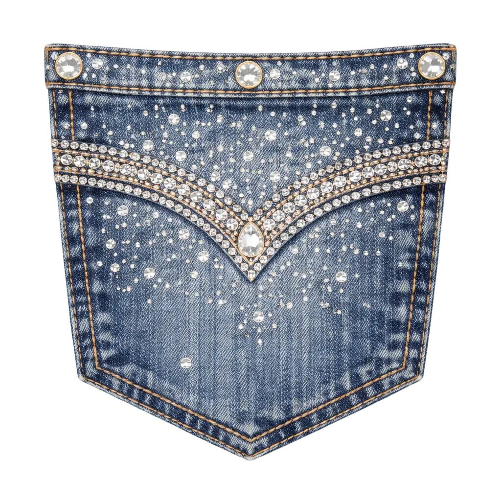 Denim pocket